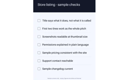 Listing Copy Checklist template preview