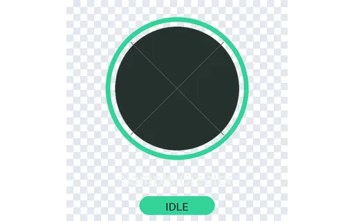 Idle State Avatar Ring — avatar-state layout, sample content only