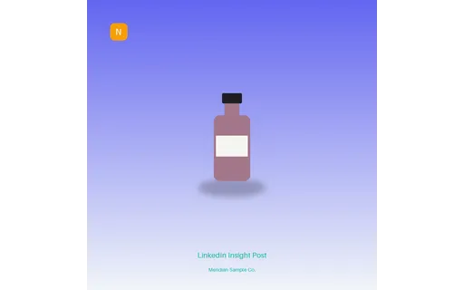 LinkedIn Insight Post visual template preview with fictional Meridian sample product