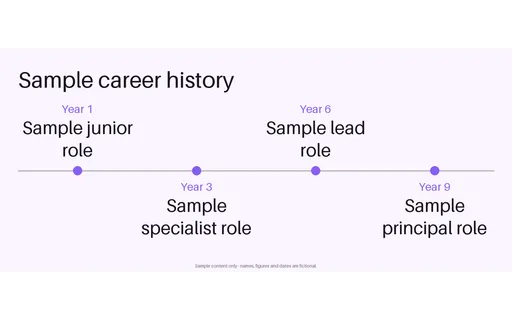 Career History Timeline template preview