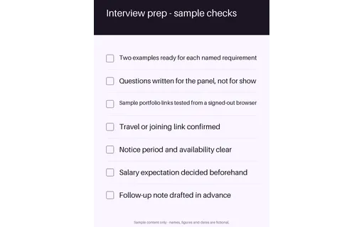 Interview Prep Checklist template preview