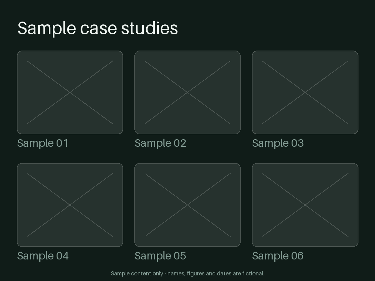 Portfolio Case Grid canonical preview