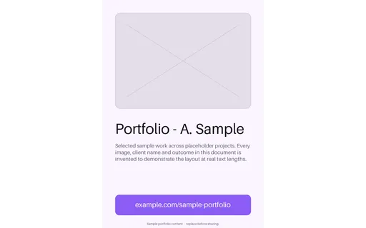 Portfolio Cover Poster template preview