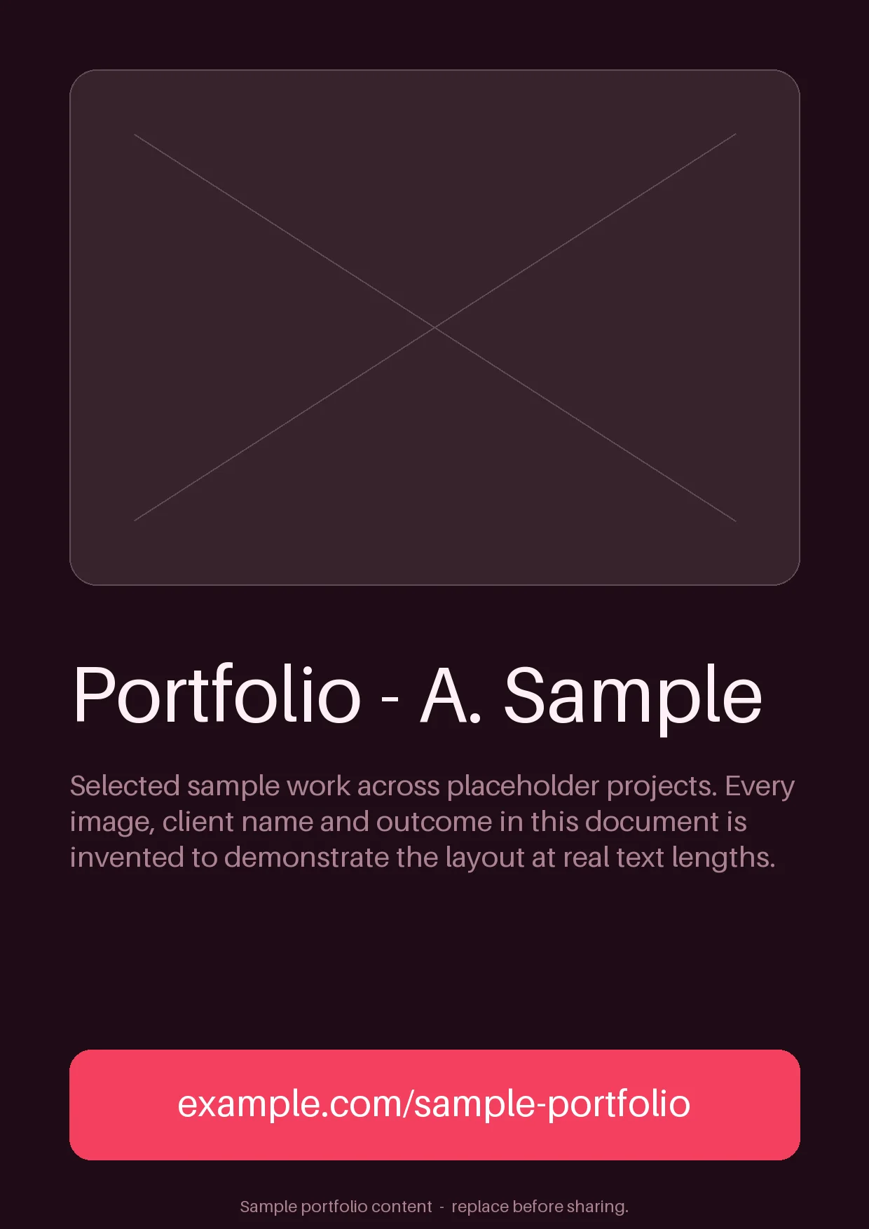 Portfolio Cover Poster variant 1