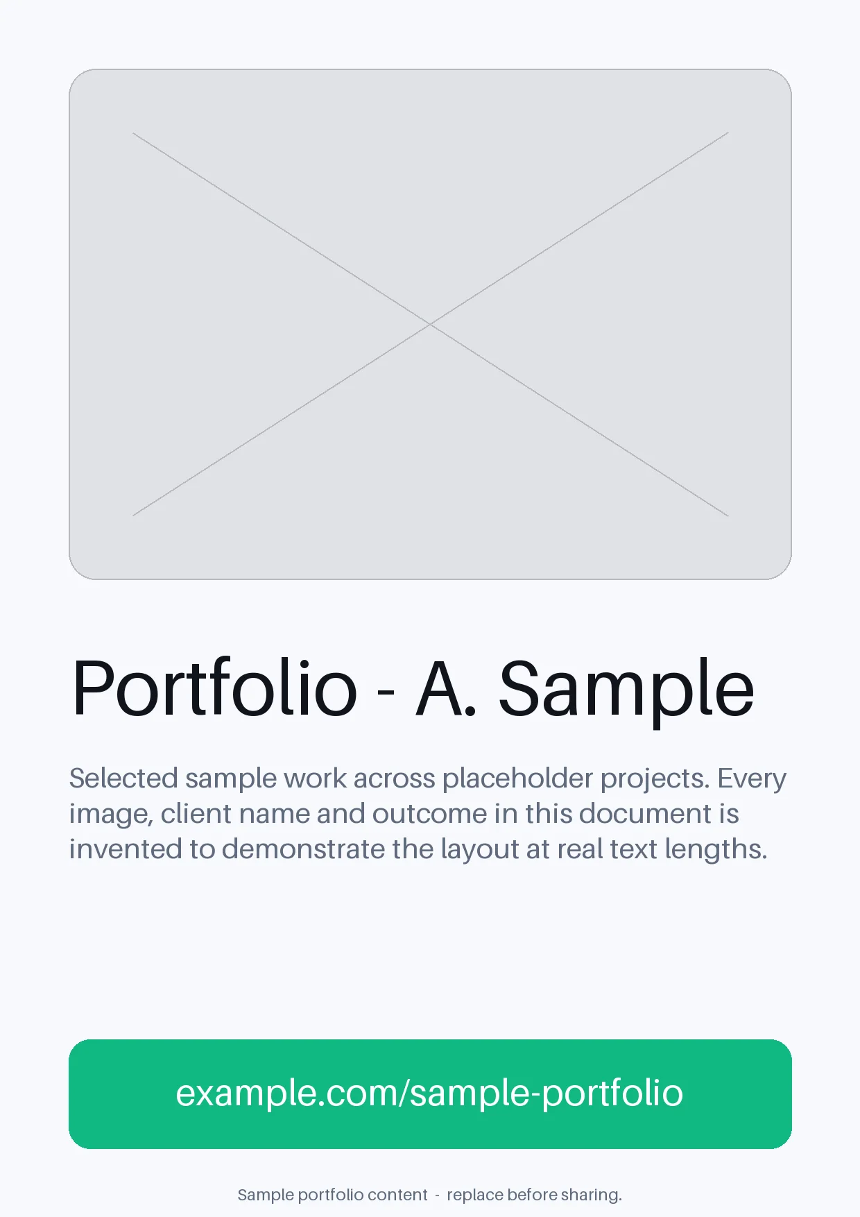 Portfolio Cover Poster variant 2