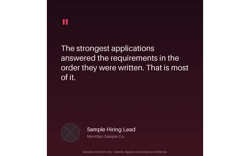 Recruiter Quote Card template preview