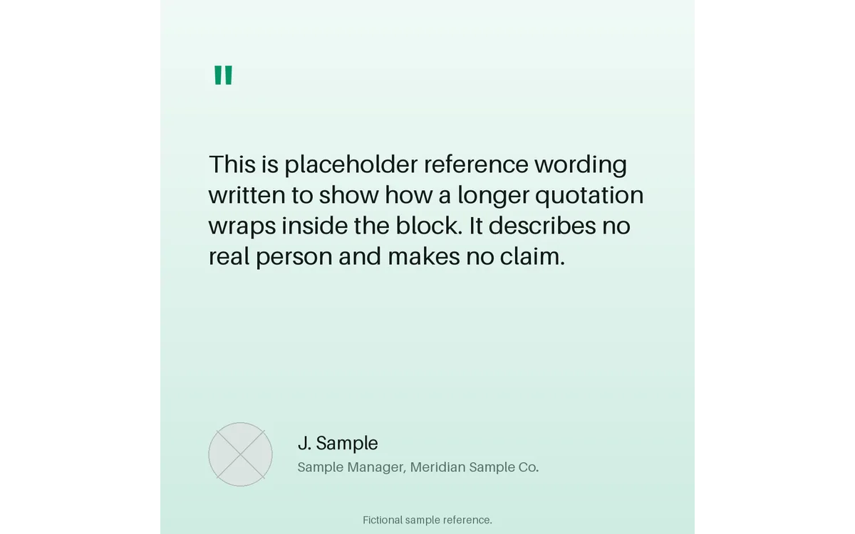 Reference Quote Card detail preview