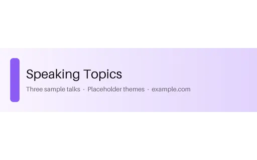 Speaking Topics Banner template preview