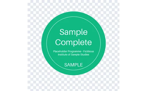 Completion Badge Plate template preview