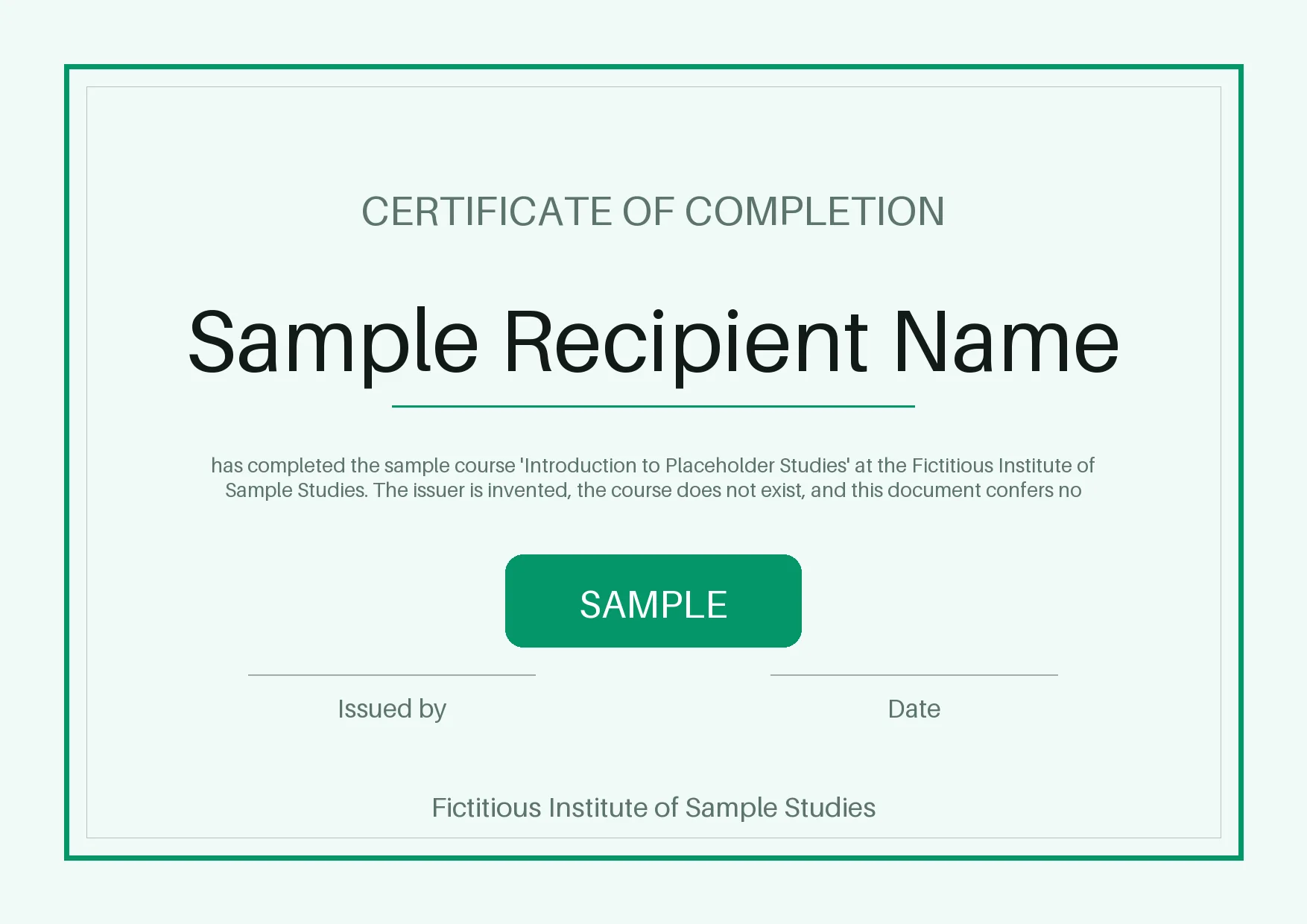 Course Completion Certificate variant 1