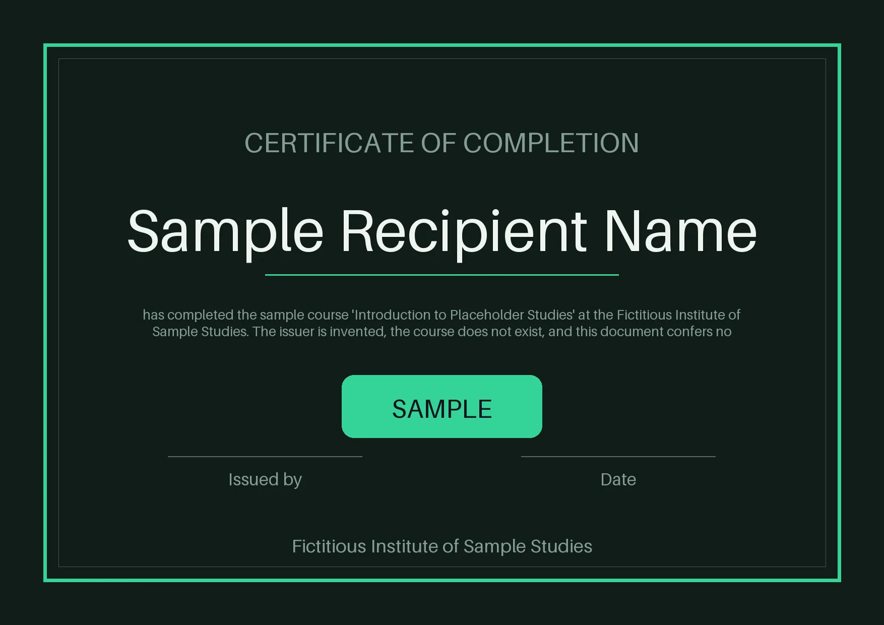 Course Completion Certificate variant 2