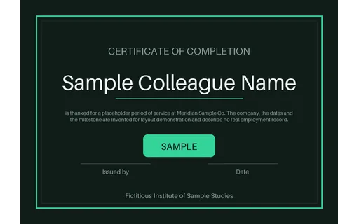Long Service Recognition template preview