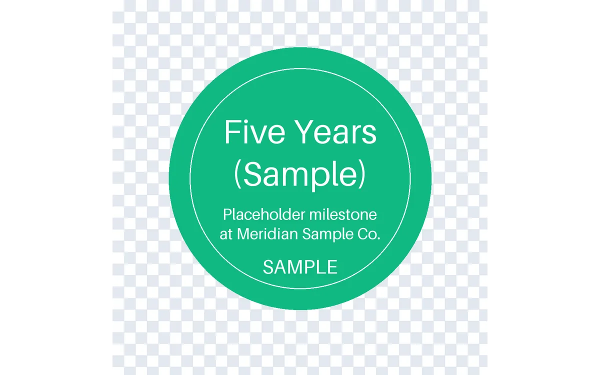 Milestone Anniversary Badge detail preview