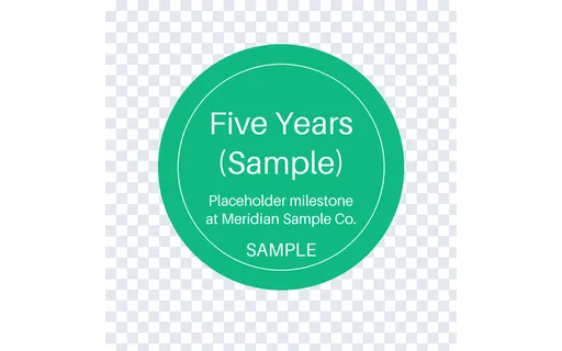 Milestone Anniversary Badge template preview