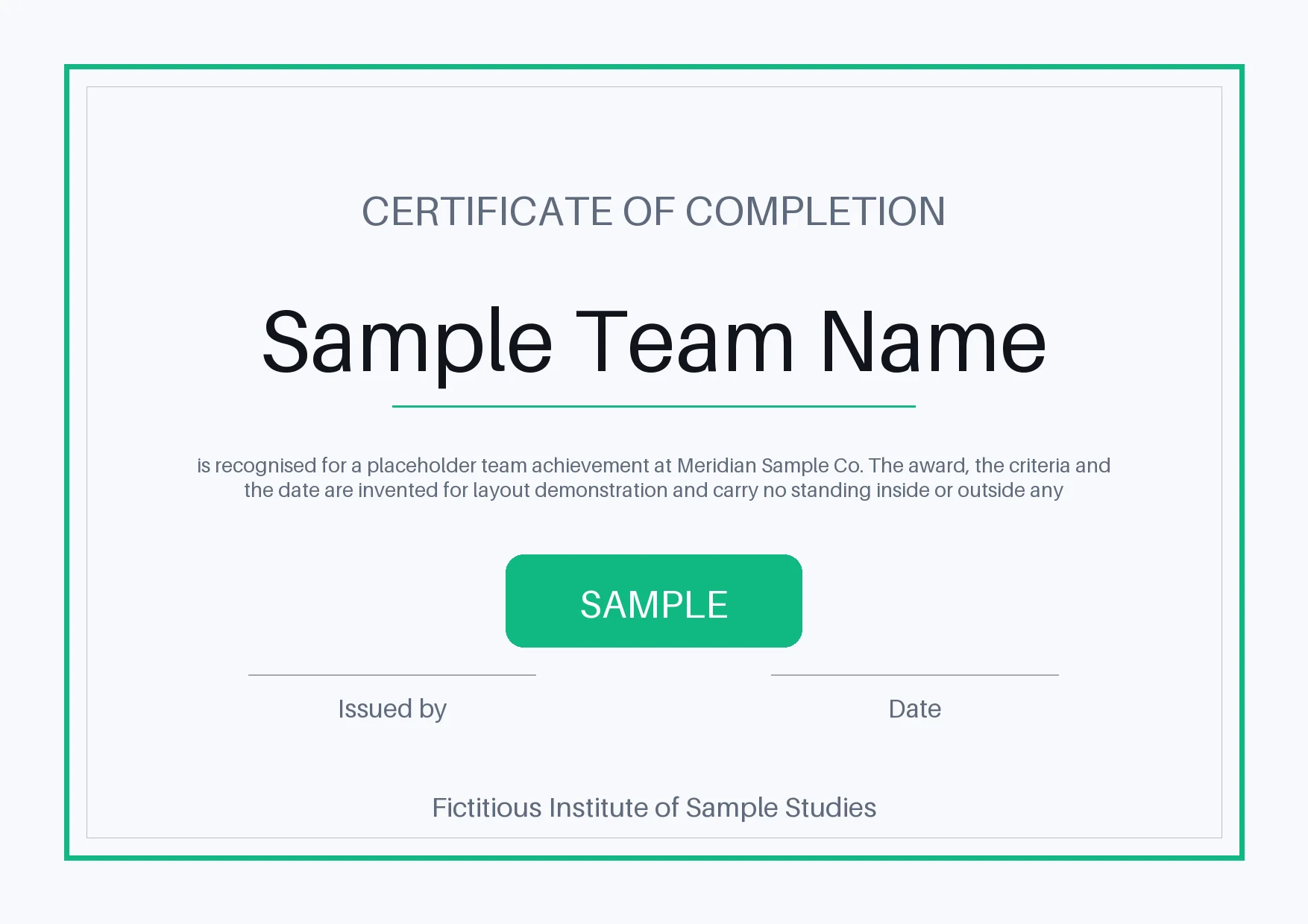 Team Achievement Award variant 1