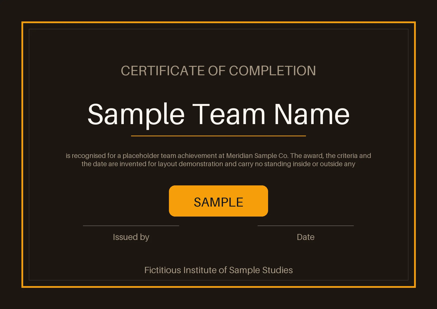 Team Achievement Award variant 2