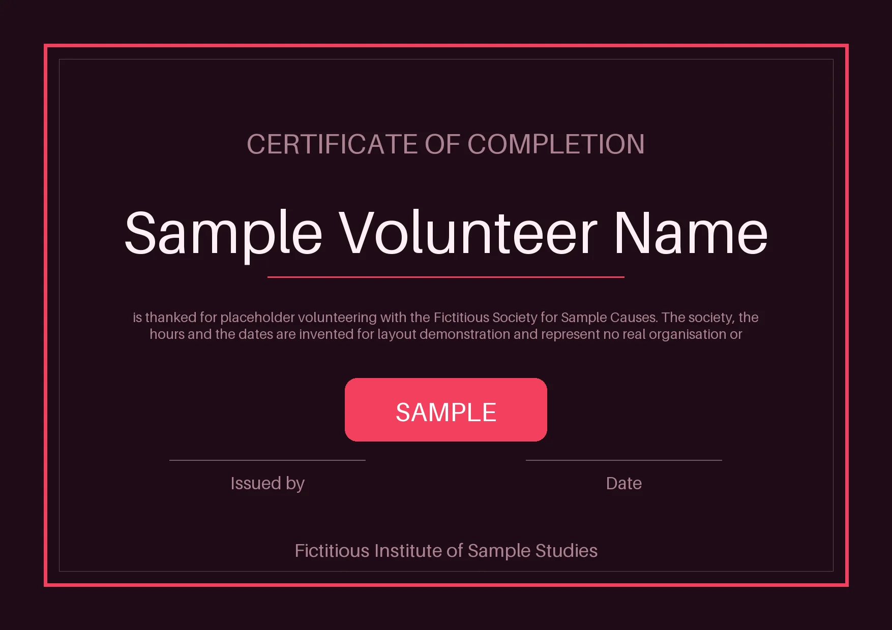 Volunteer Appreciation Award variant 1