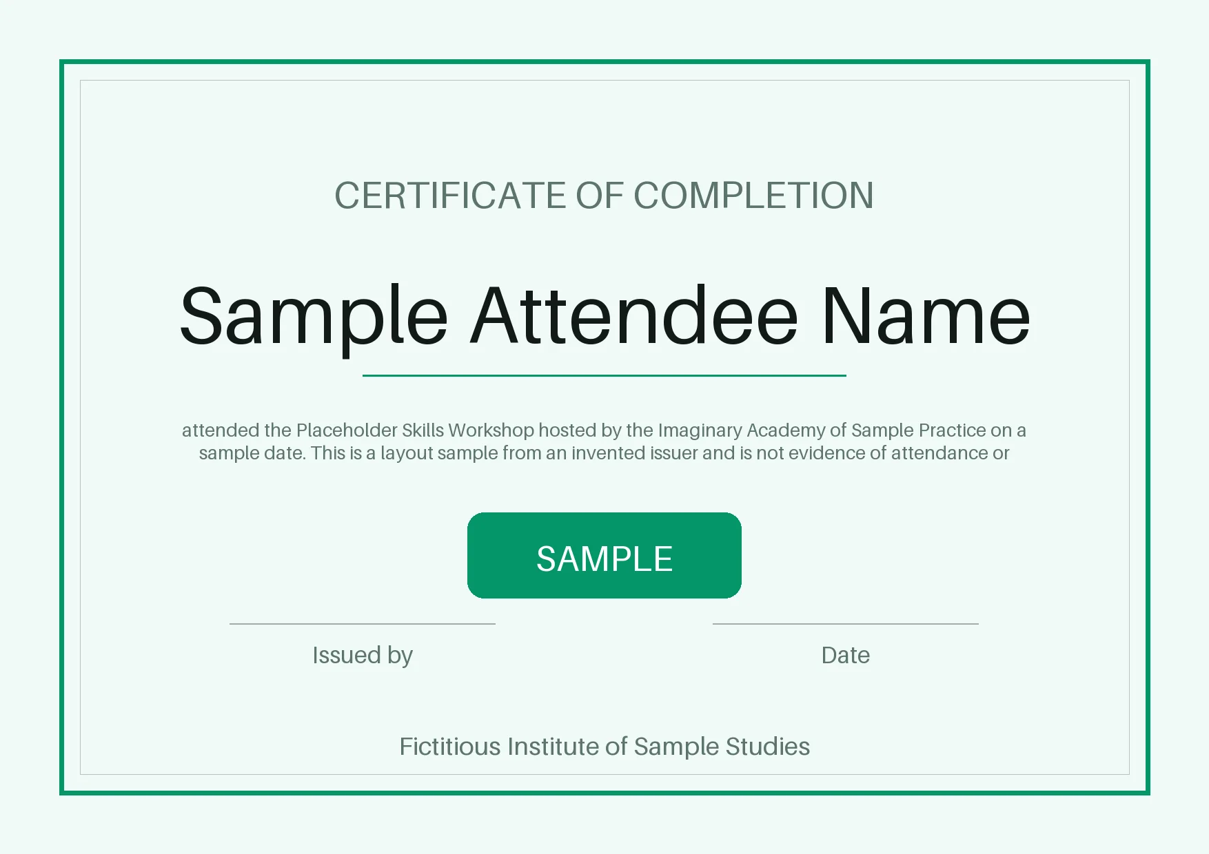 Workshop Attendance Certificate variant 2