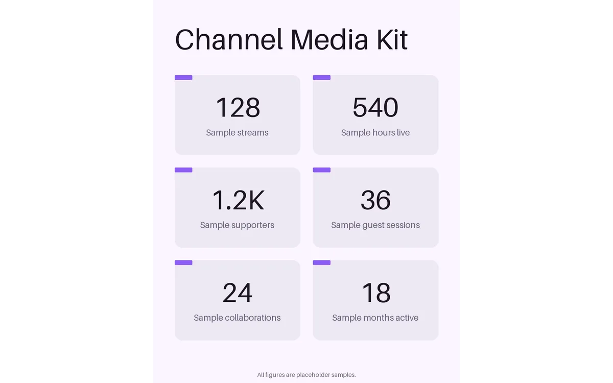 Channel Media Kit Stats detail preview