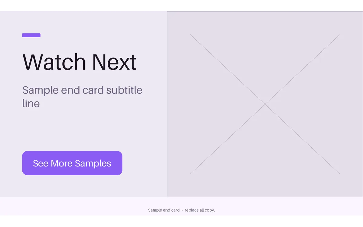 End Card Promo Module detail preview