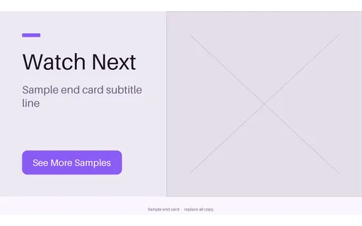 End Card Promo Module template preview
