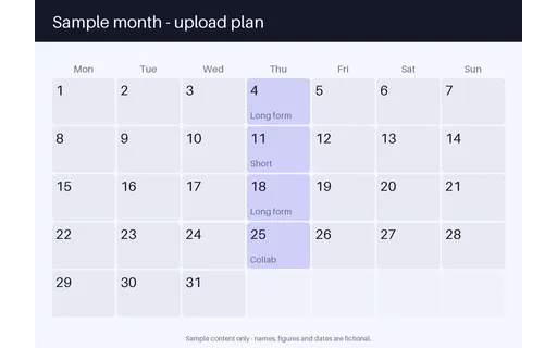 Upload Plan Calendar template preview