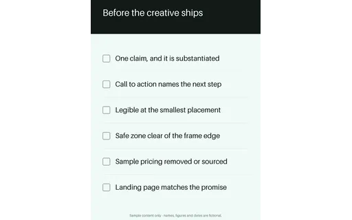 Ad Copy Checklist template preview
