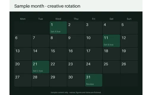 Creative Rotation Calendar template preview