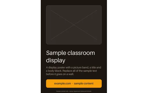 Classroom Display Poster template preview