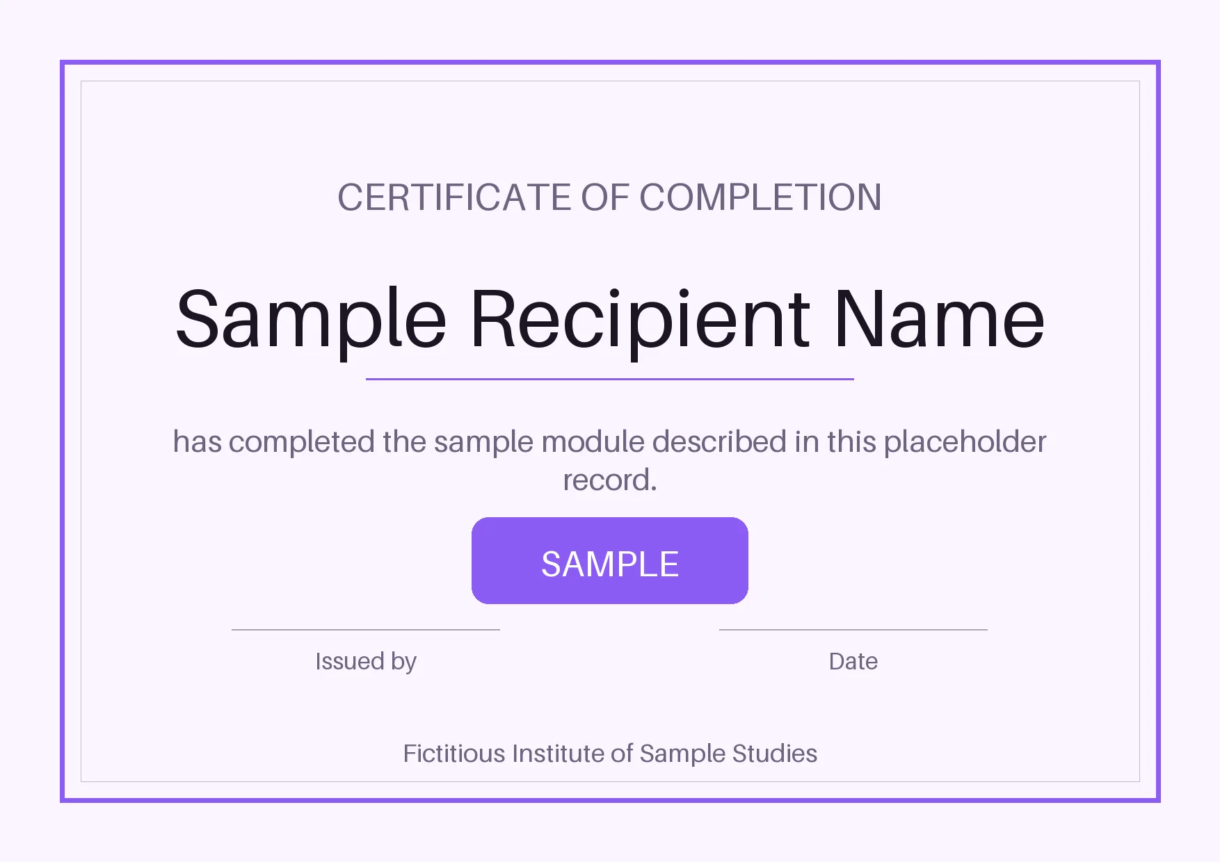 Course Completion Certificate variant 1