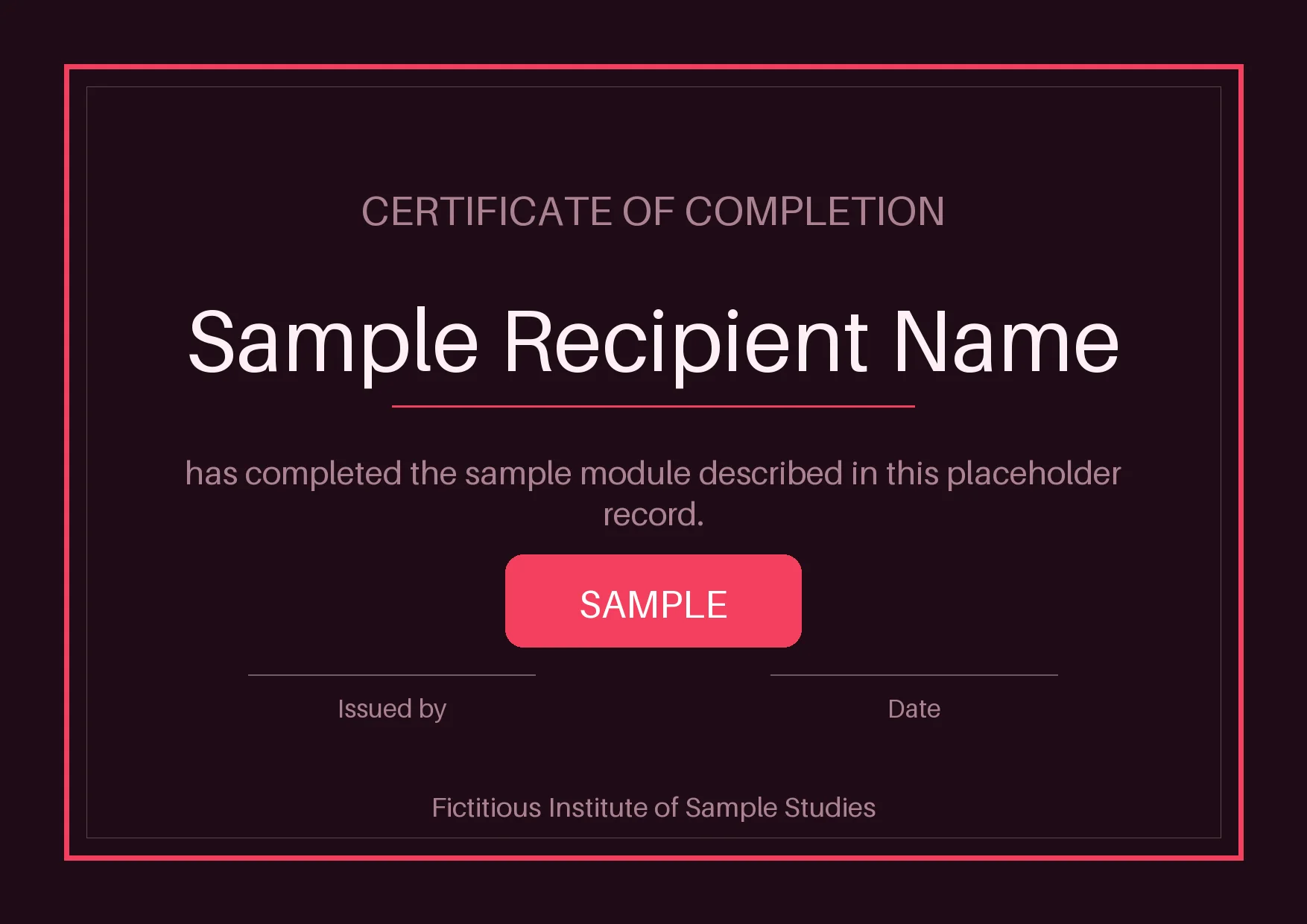 Course Completion Certificate variant 2