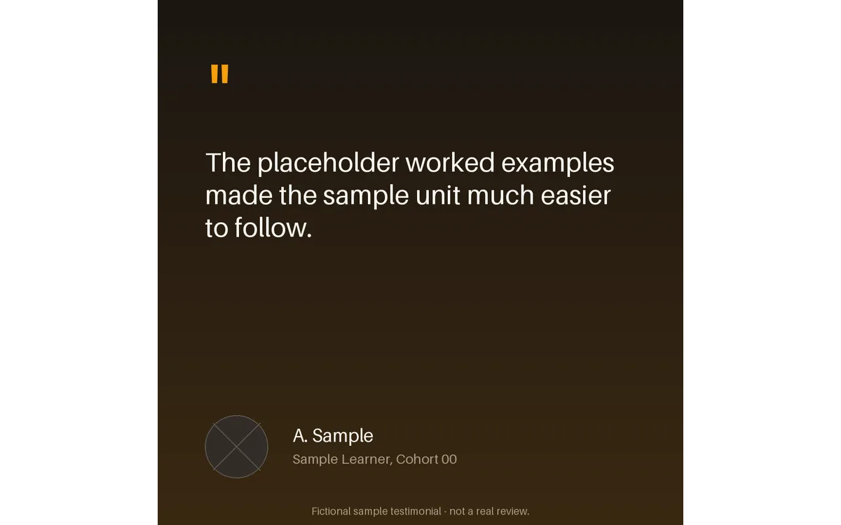 Course Feedback Quote Card detail preview