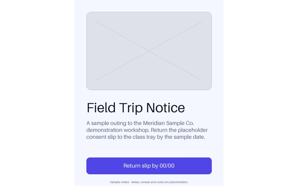 Field Trip Notice Poster detail preview