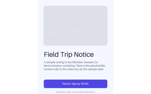 Field Trip Notice Poster template preview