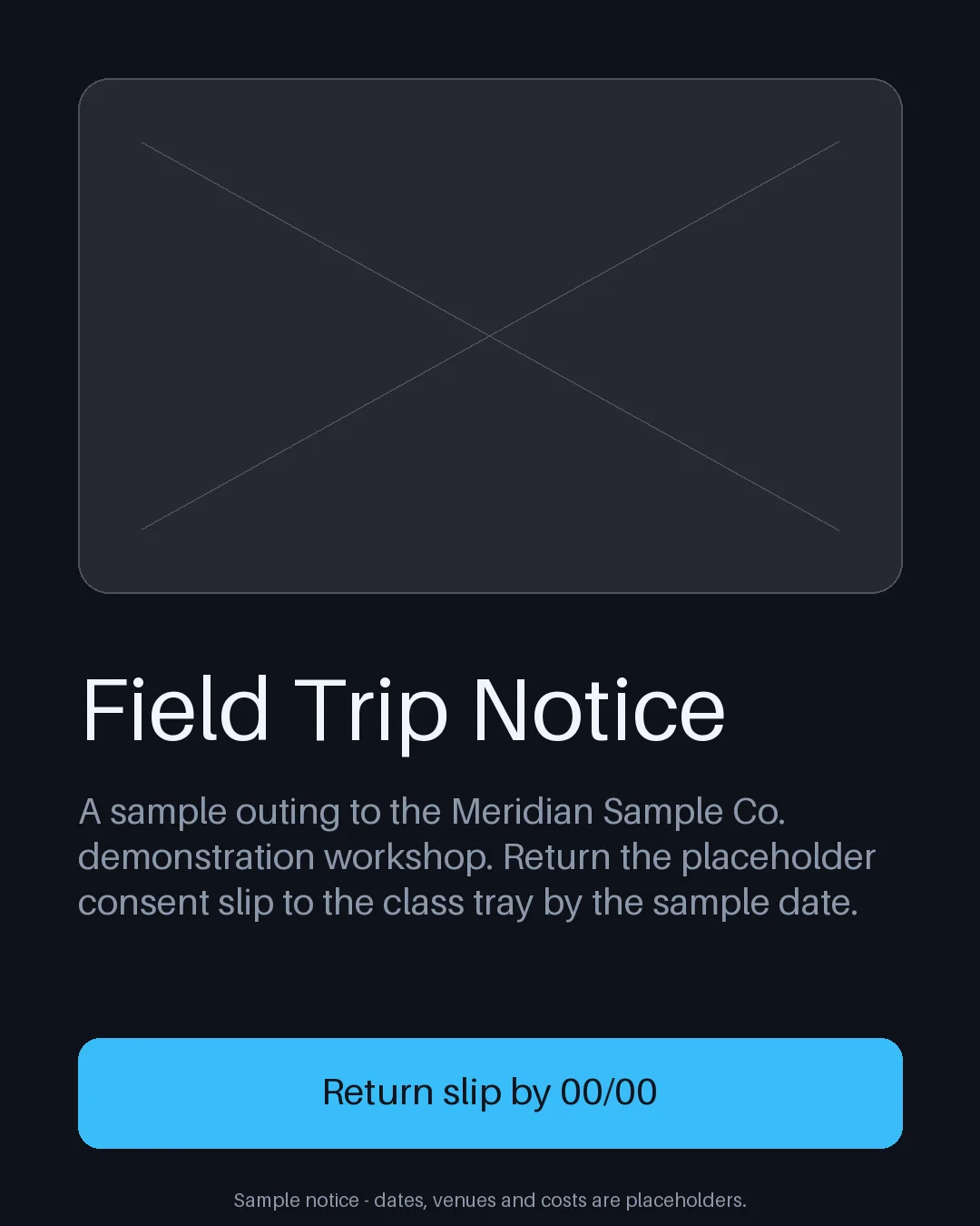 Field Trip Notice Poster variant 1