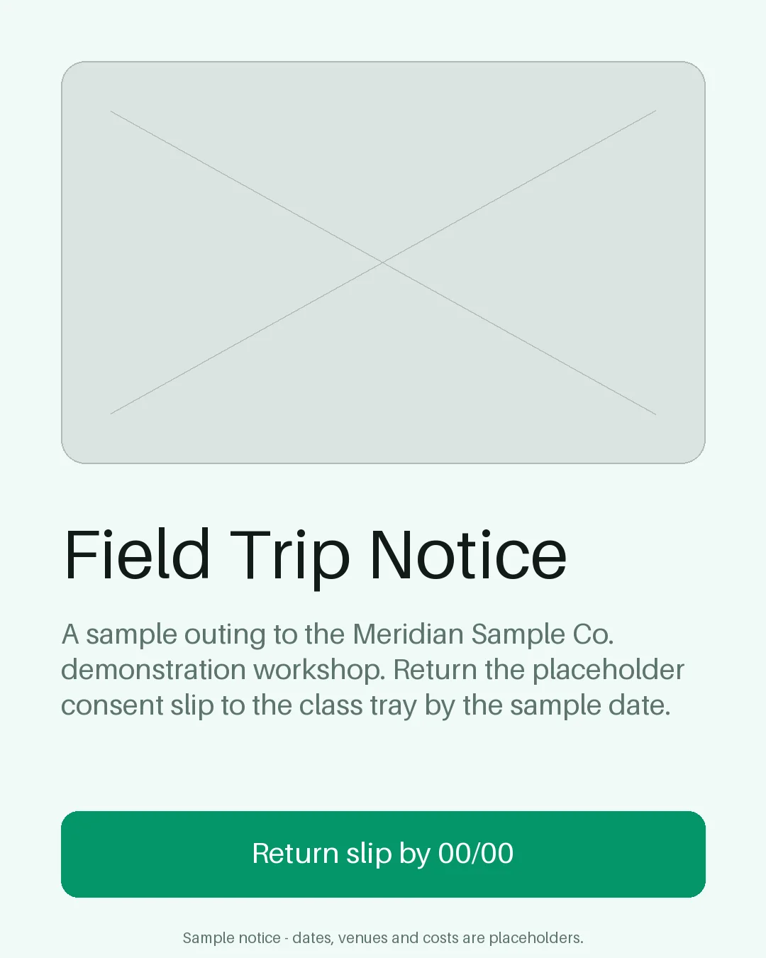 Field Trip Notice Poster variant 2