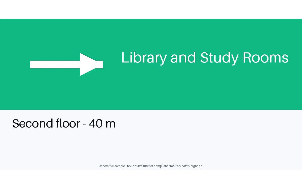 Library Wayfinding Plate detail preview