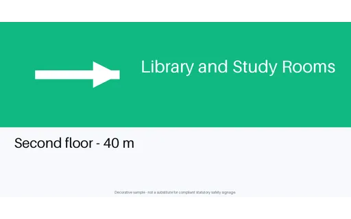 Library Wayfinding Plate template preview