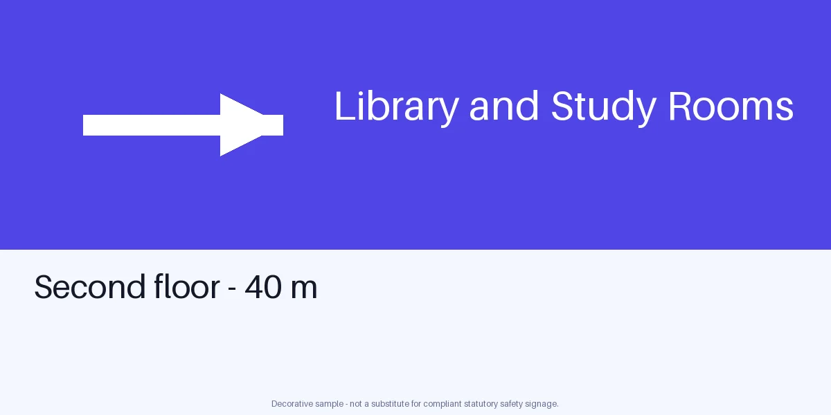 Library Wayfinding Plate variant 2