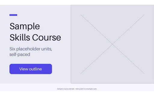 Online Course Header template preview