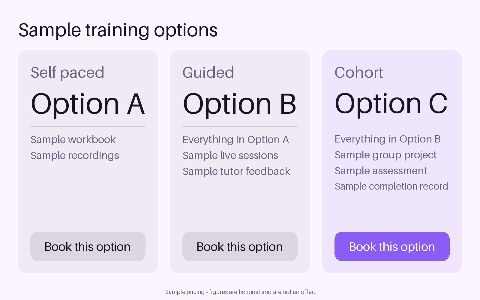 Training Tier Panel canonical preview