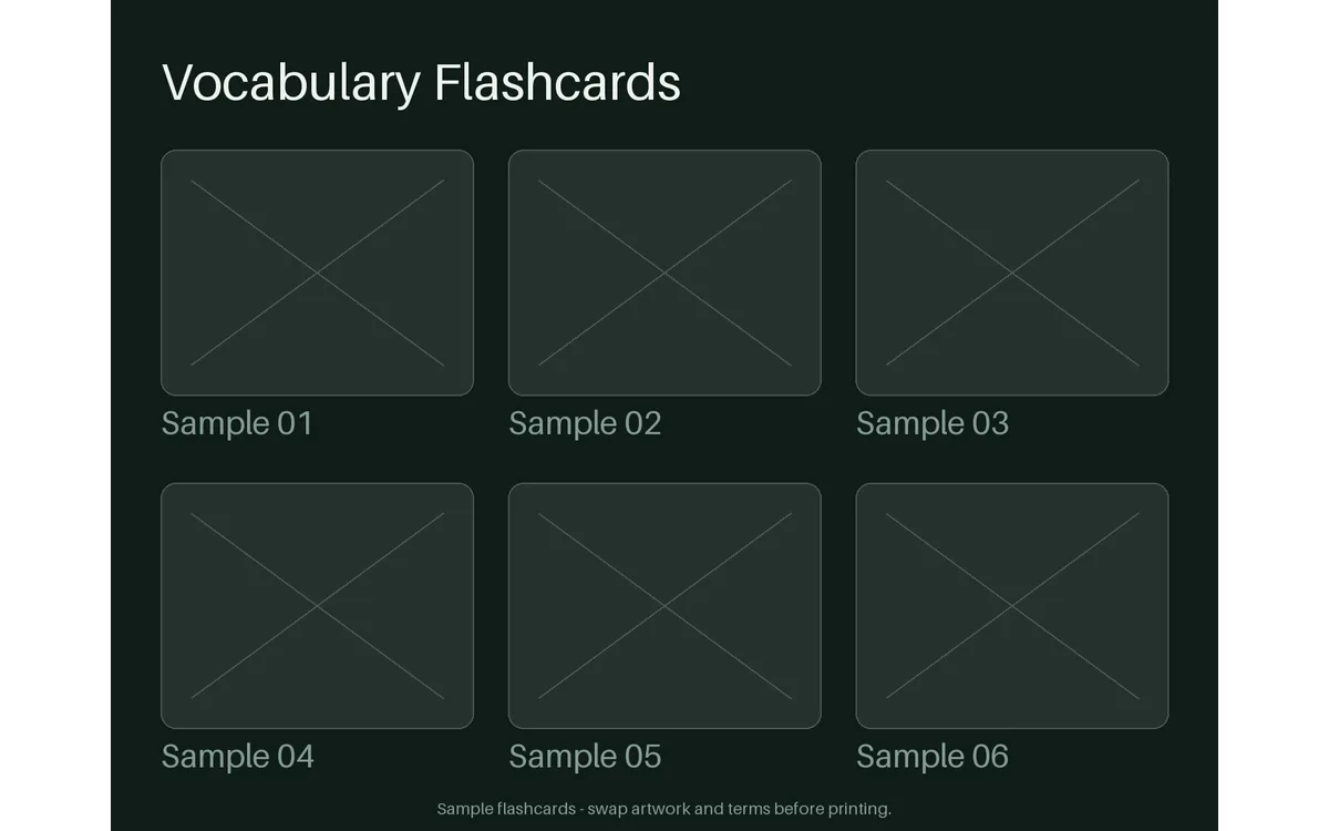 Vocabulary Flashcard Set detail preview