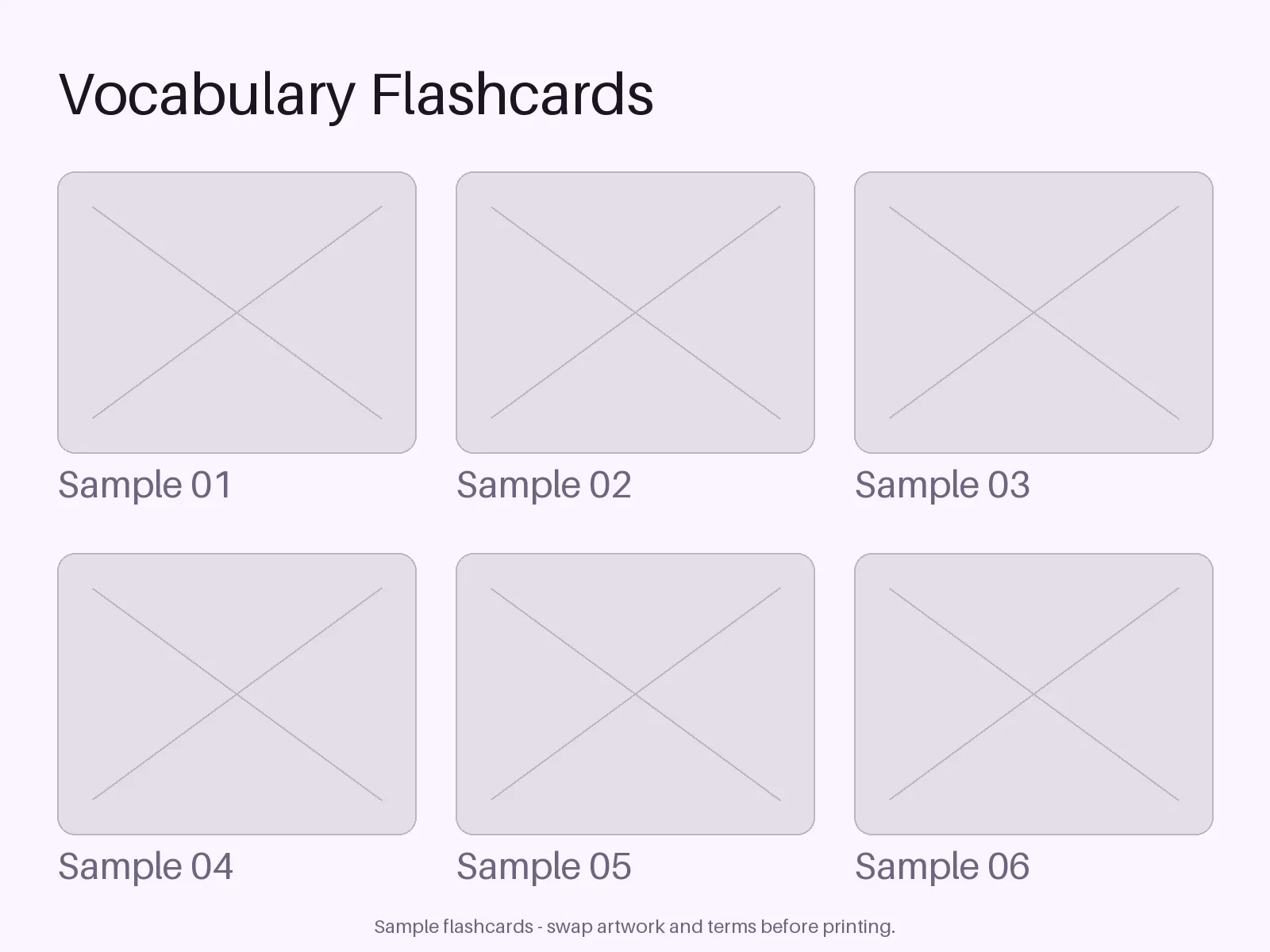 Vocabulary Flashcard Set variant 1