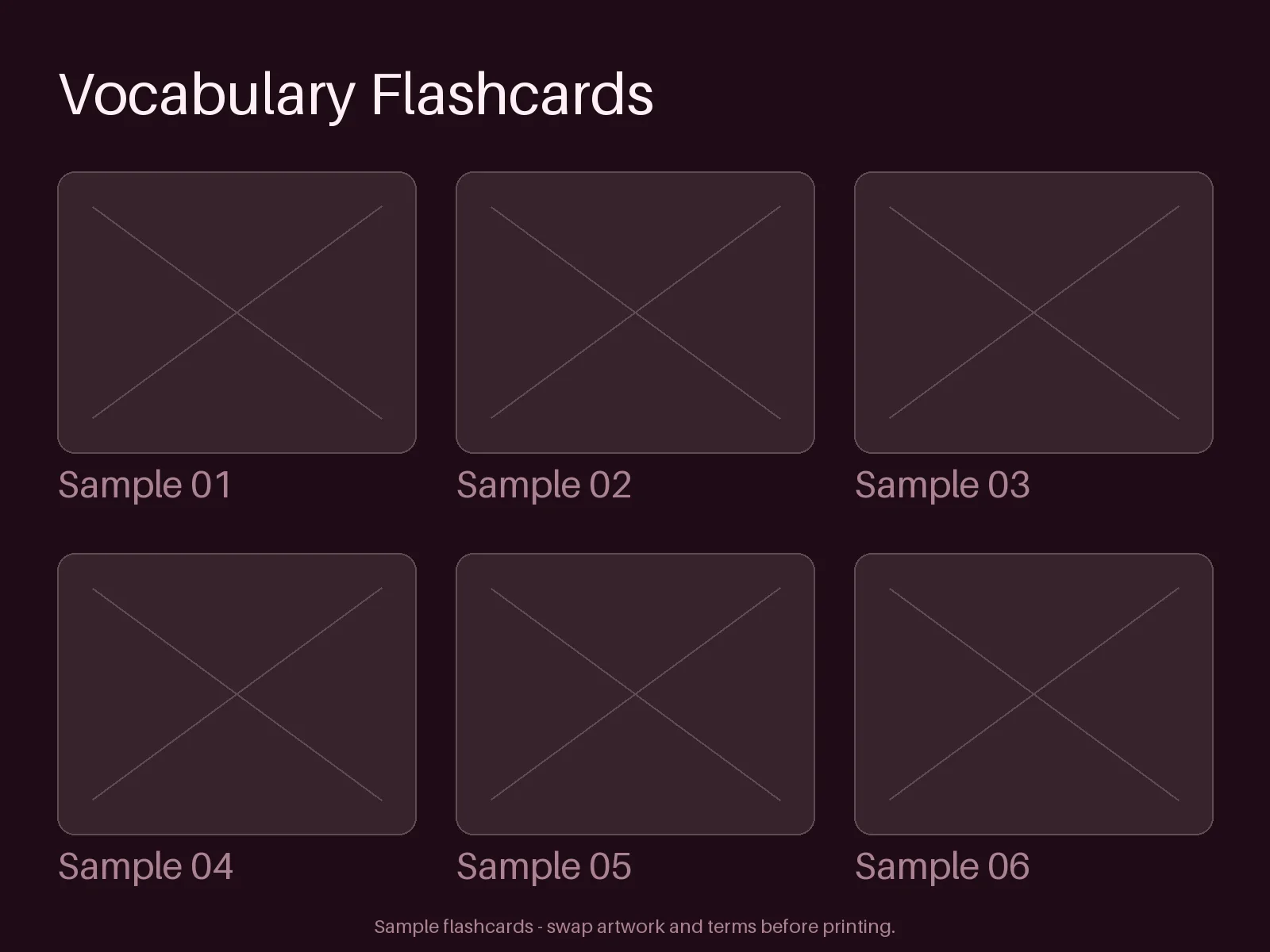 Vocabulary Flashcard Set variant 2