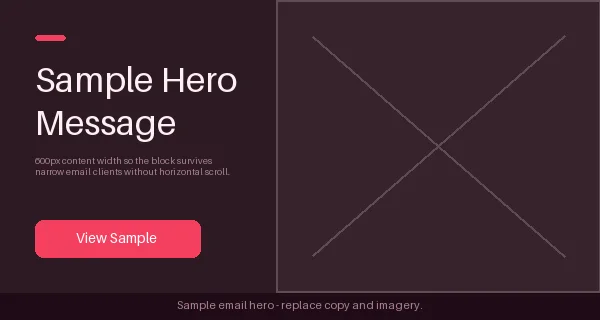 Email Hero Block variant 1