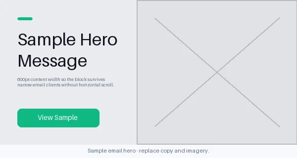Email Hero Block variant 2