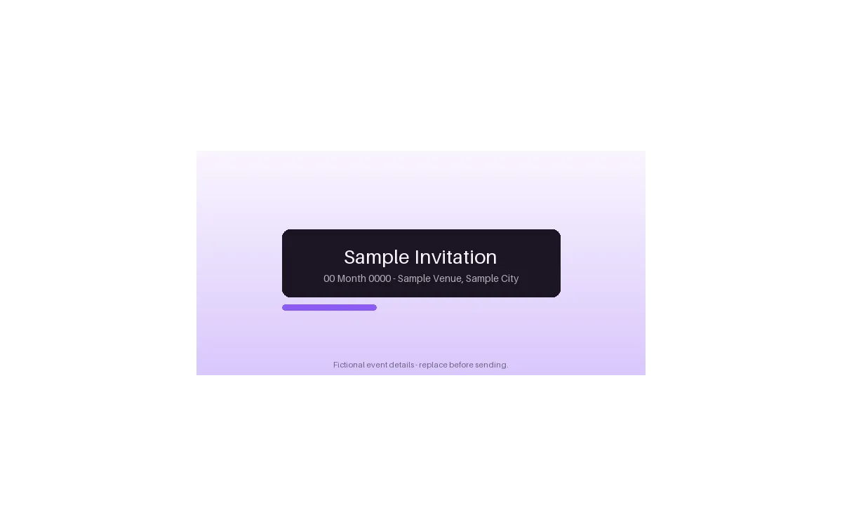 Event Invite Plate detail preview