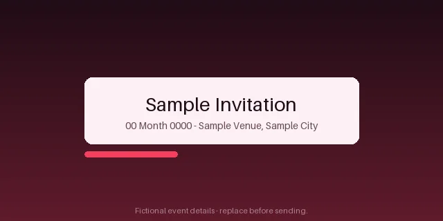 Event Invite Plate variant 1