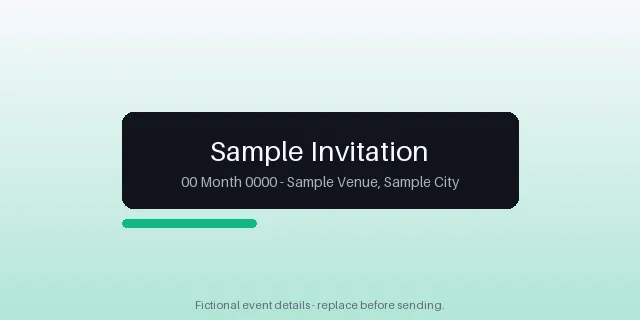 Event Invite Plate variant 2