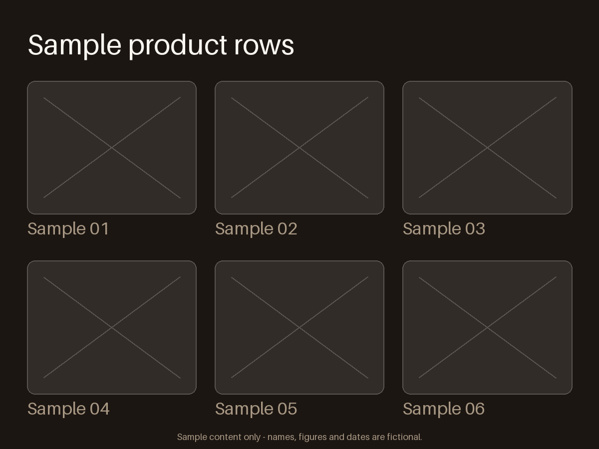 Product Row Grid canonical preview